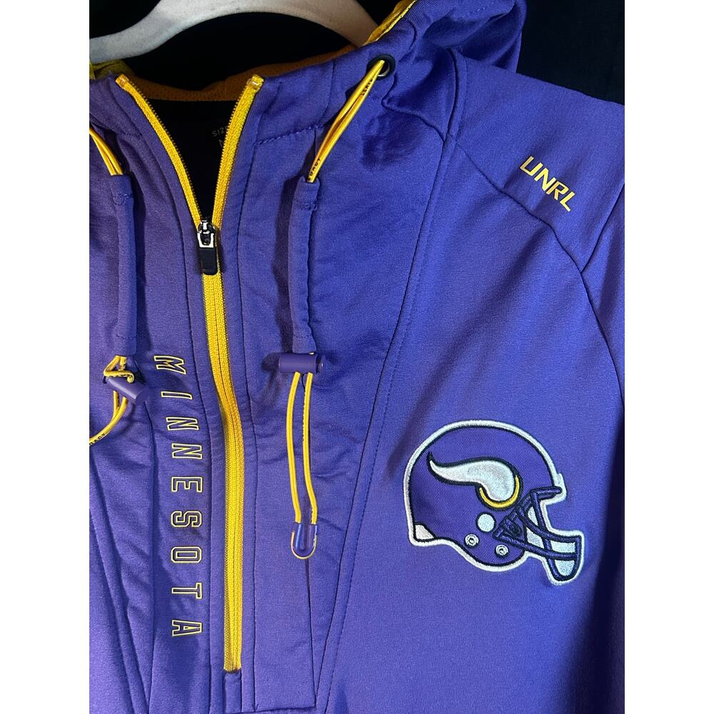 UNRL x Minnesota Vikings Crossover Half Zip Hoodie Purple Limited Edition M